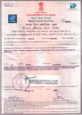TRADEMARK Certificate